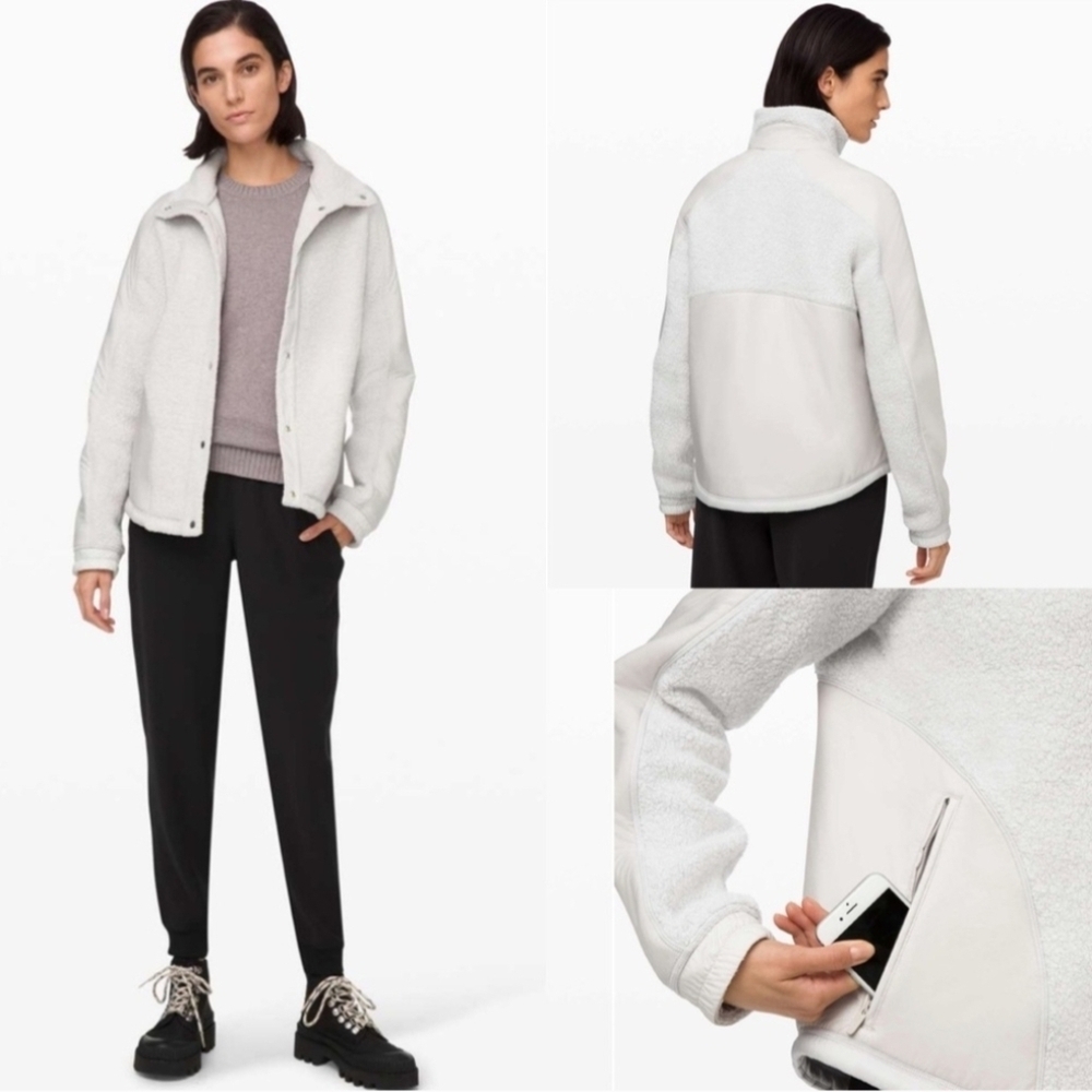 Lululemon Go Cozy Jacket Size 6 In Heathered Ceramic